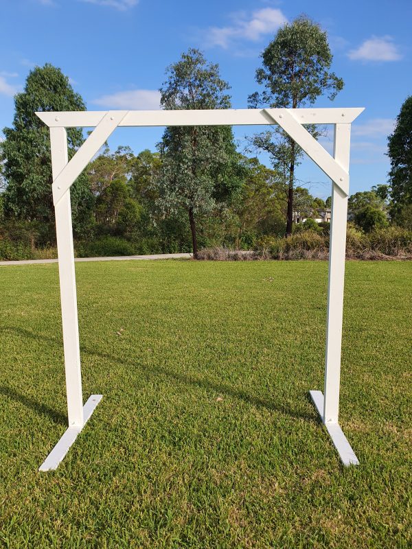 white wedding arbour hire